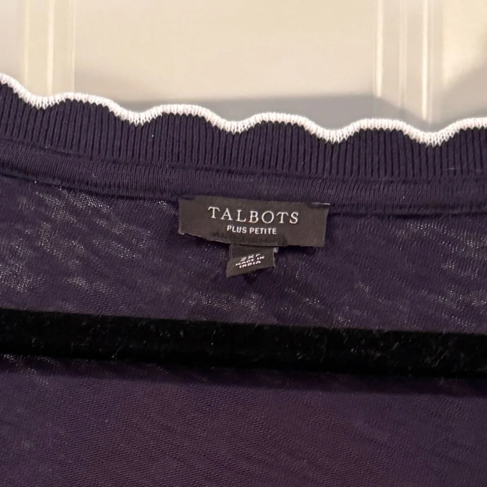 Talbots navy knit dress 2XP - Picture 3 of 6